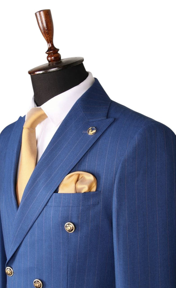 Royal Blue Double-Breasted Suit