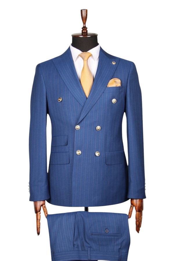 Royal Blue Double-Breasted Suit