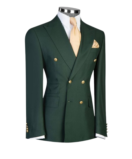 Forest Green Double-Breasted Suit