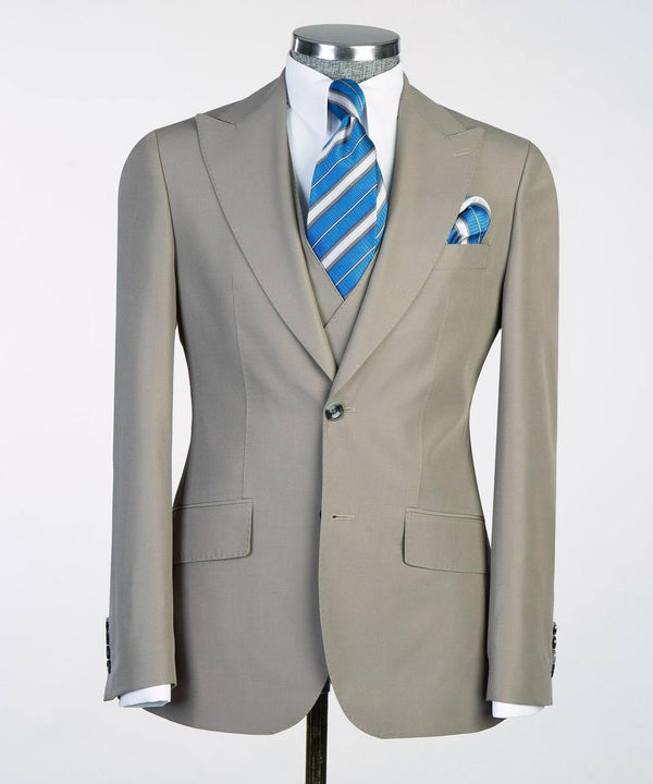 Modern Taupe Three-Piece Suit