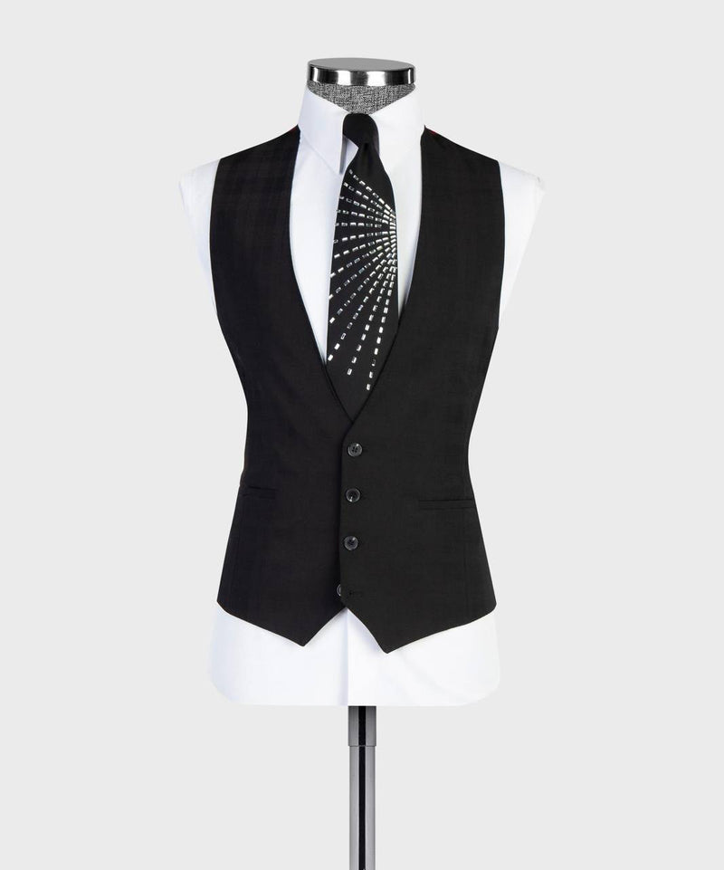 Luxury Black Three-Piece Suit