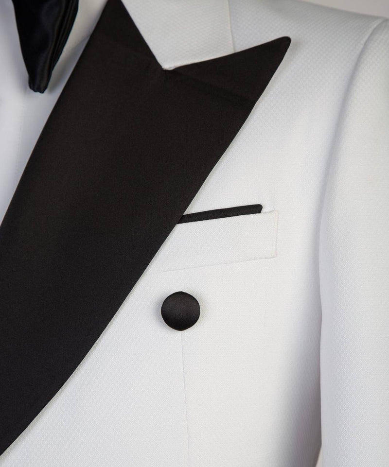 White Double-Breasted Tuxedo
