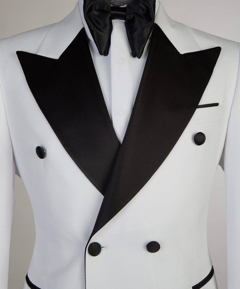 White Double-Breasted Tuxedo