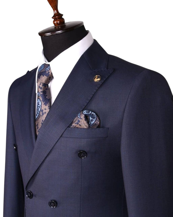Regent Navy Blue Double-Breasted Suit
