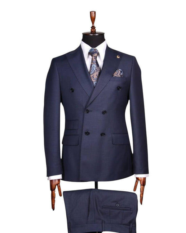 Regent Navy Blue Double-Breasted Suit