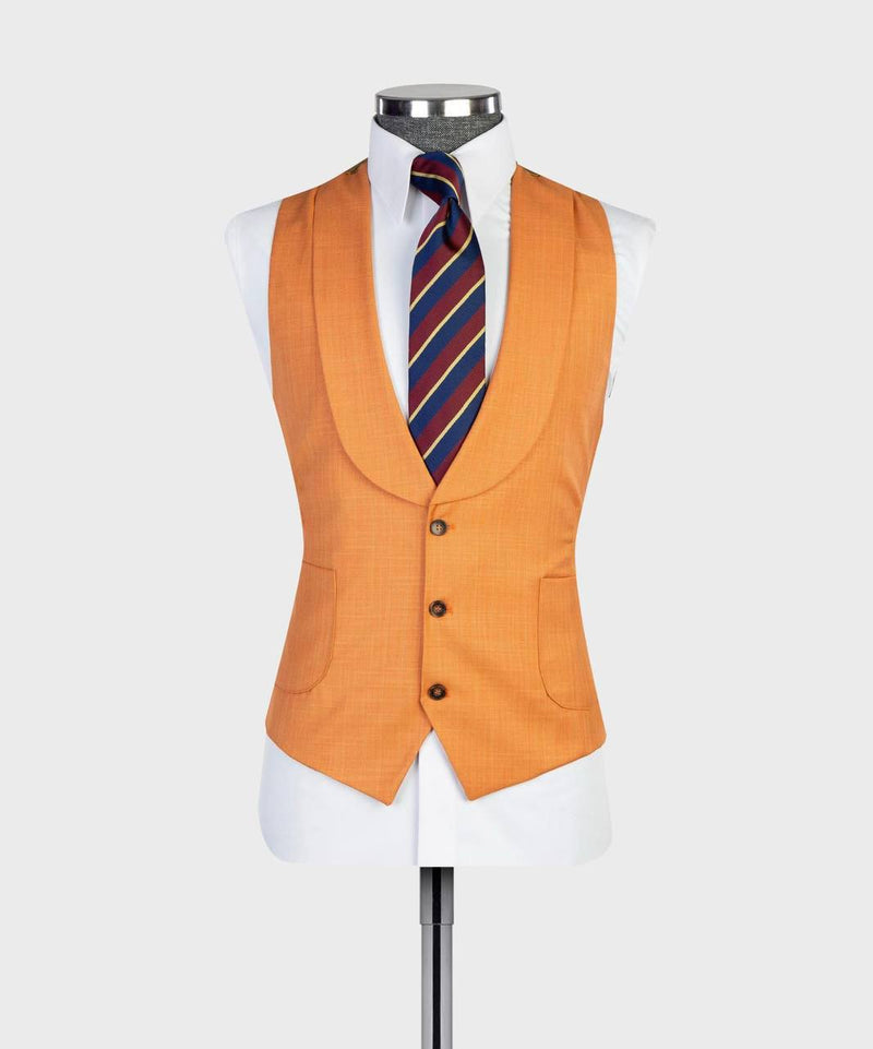 Men's Three-Piece Orange Suit