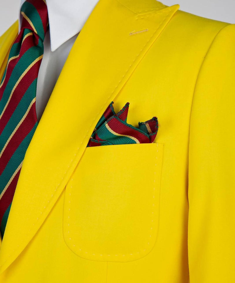 Men's Bright Yellow Three-Piece Suit