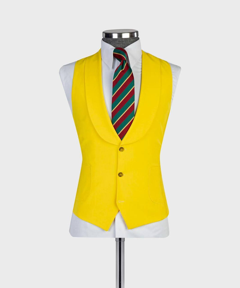 Men's Bright Yellow Three-Piece Suit