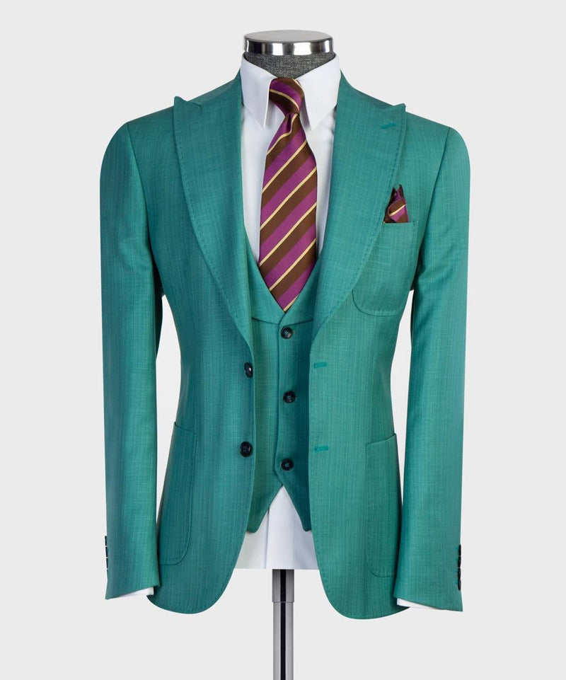 Turquoise Three-Piece Suit