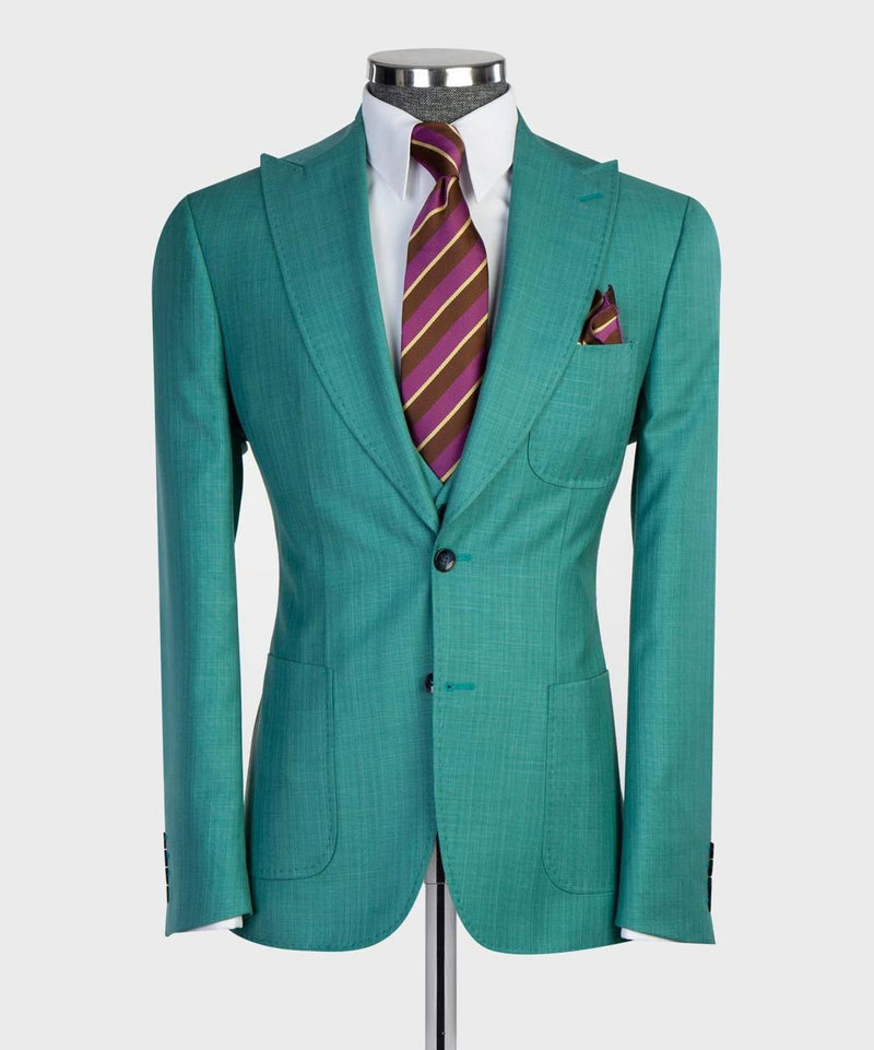 Turquoise Three-Piece Suit