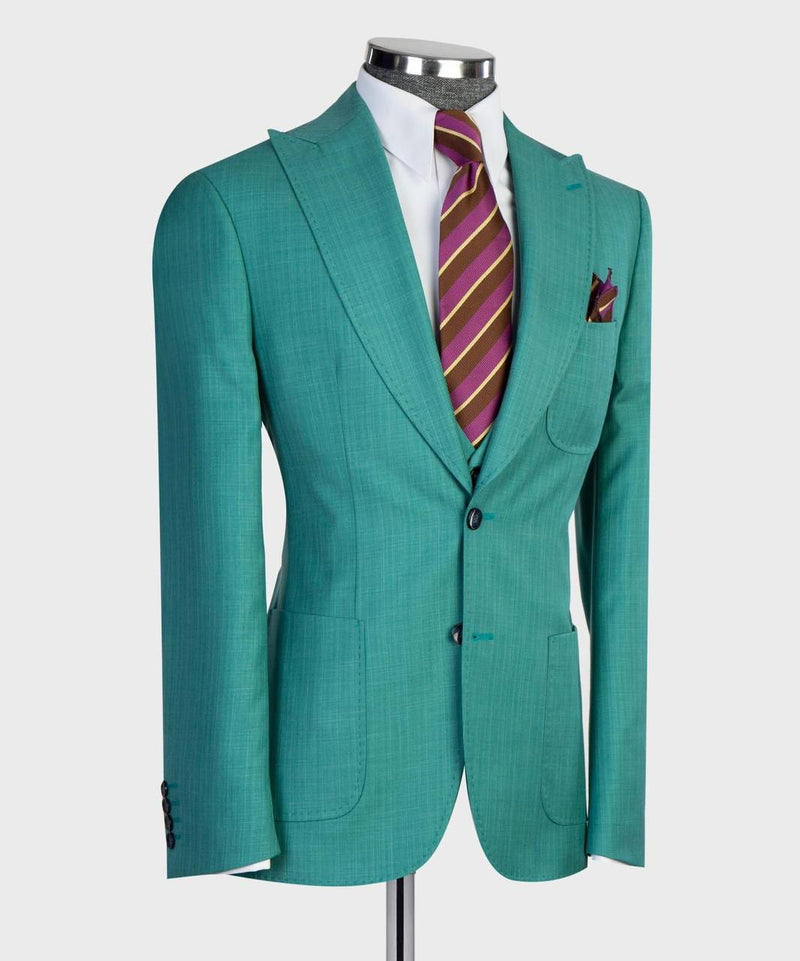 Turquoise Three-Piece Suit