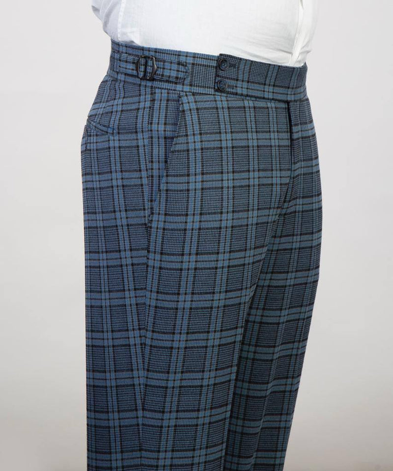 Blue Plaid Three-Piece Suit